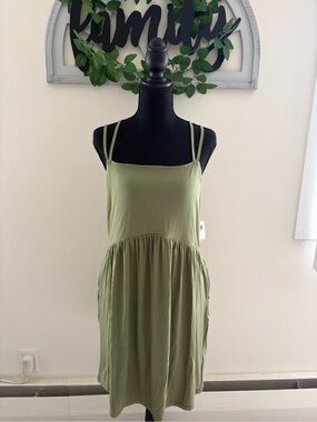 Olive Green Double-Strap Sundress